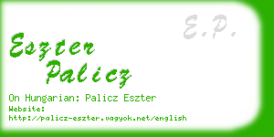 eszter palicz business card